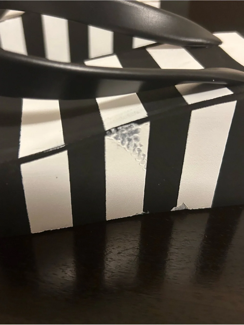 Kate Spade Rhett Black White Striped Platform Wedge Bow Sandals Size 8